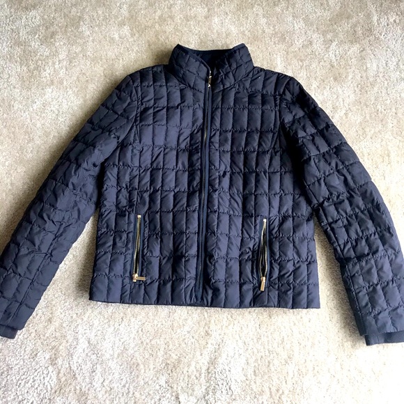 J. Crew Full Zip Snowcap Down Quilted Jacket Coat Womens Size Medium